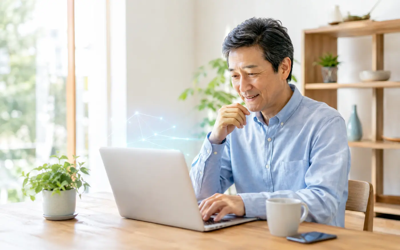 50代・60代が生成AIを身近に活用するイメージ